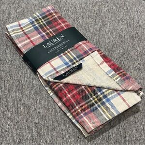 NWT Set of 2 Ralph Lauren 100% Cotton Tartan Plaid Kitchen Dish Tea Towels